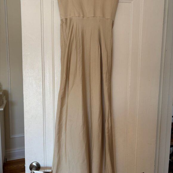 Park & Fifth Brodie Strapless Dress – Champagne Beige, Size Small - Picture 4 of 7